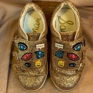 Sam Edelman glittery emoji velcro closure shoes
